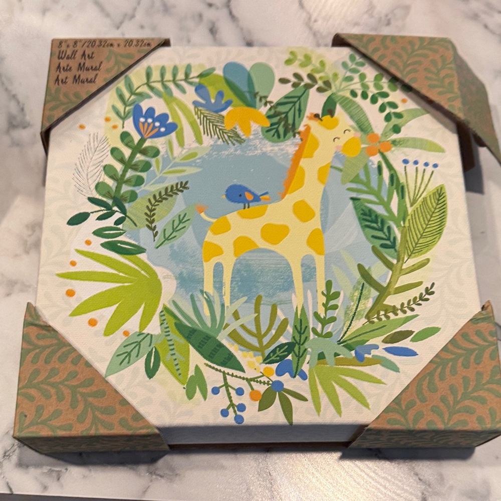 Wild Art Jungle Giraffe Canvas Painting